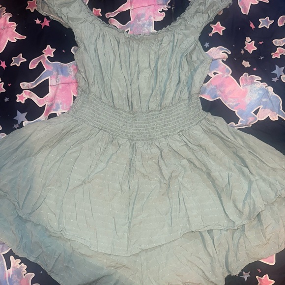 Chic Light Blue Ruffled Jumpsuit - Picture 3 of 4